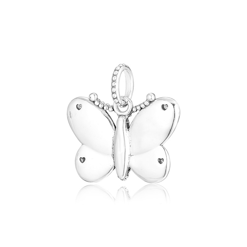 Dekorative Schmetterling Baumeln Sterling Silber Charms für Schmuck Machen Frauen DIY Perlen für Perlen Charms Armbänder