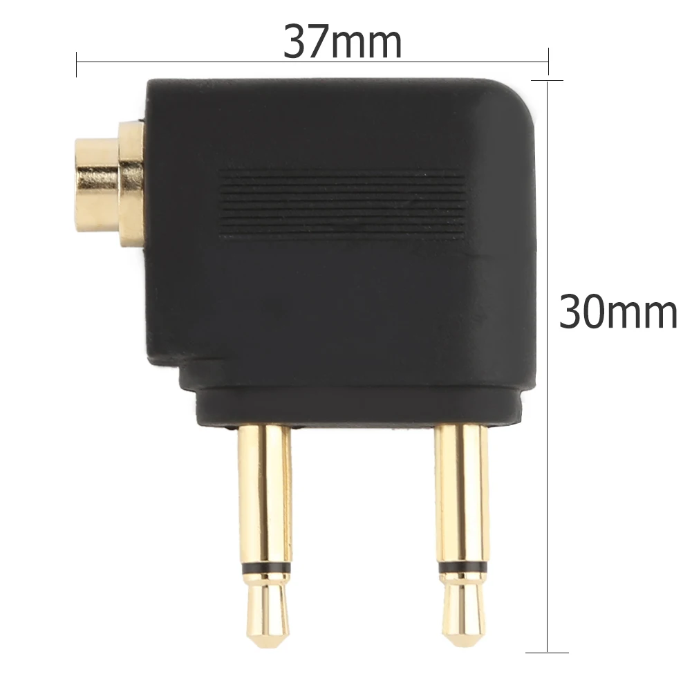1-5Stck Audio- Adapter 3,5mm Stecker Jack Fluggesellschaft Flugzeug Kopfhörer Kopfhörer Audio- Adapter für Flugzeug Reise Kopfhörer kopfhörer
