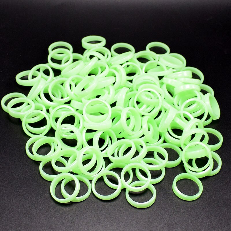 20 stuks sieraden lichtgevende ringen fluorescerende sieraden schattige plastic glow in the dark vinger ringband halloween party wyq