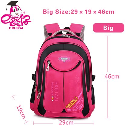 Kinderen Schooltassen Voor Meisjes Jongens Nylon School Rugzakken Kids Rugzak Reistas Mochilas Infantil Bolsa Escolar: rose red big size