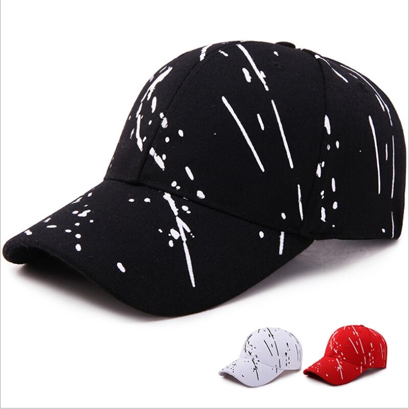 Stribe prik graffiti justerbart tryk udendørs baseball kasket forår efterår unisex nuance personlighed far hat top cap