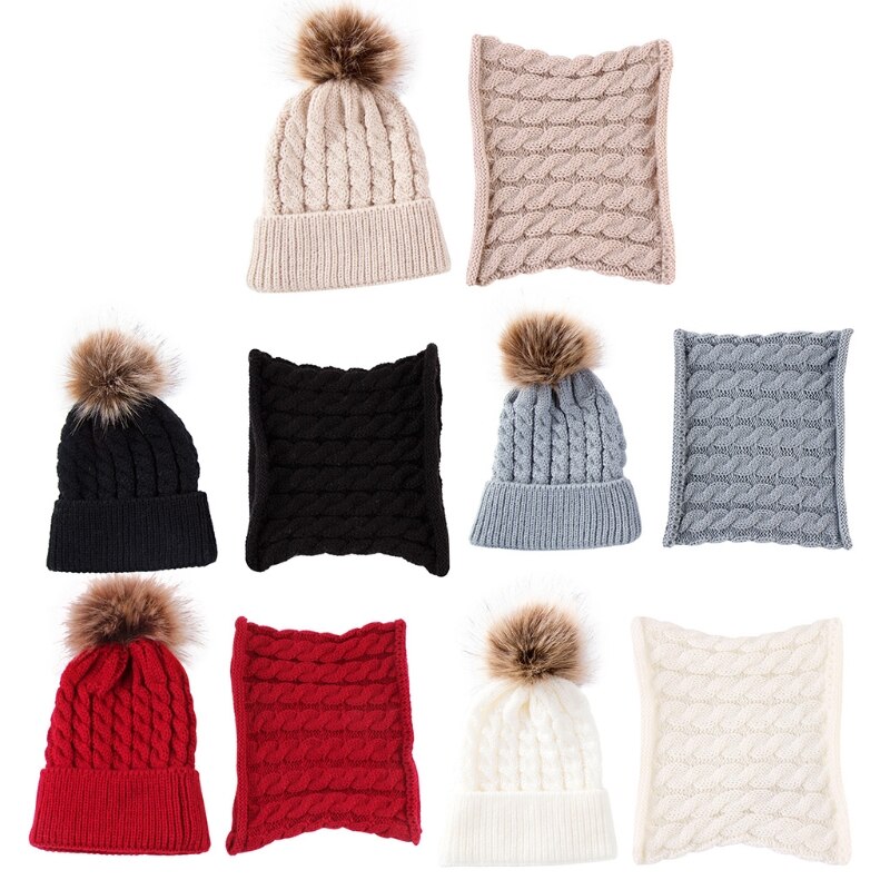 Gorro de punto para bebé, gorro cálido para la oreja, bufanda para bebé de 0 a 36 meses, gorro de invierno y pañoleta