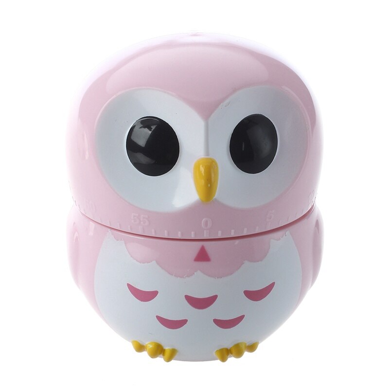 Owl Egg Timer Hourglass Egg Timer Kitchen Timer (1-60 minutes) (Pink): Default Title