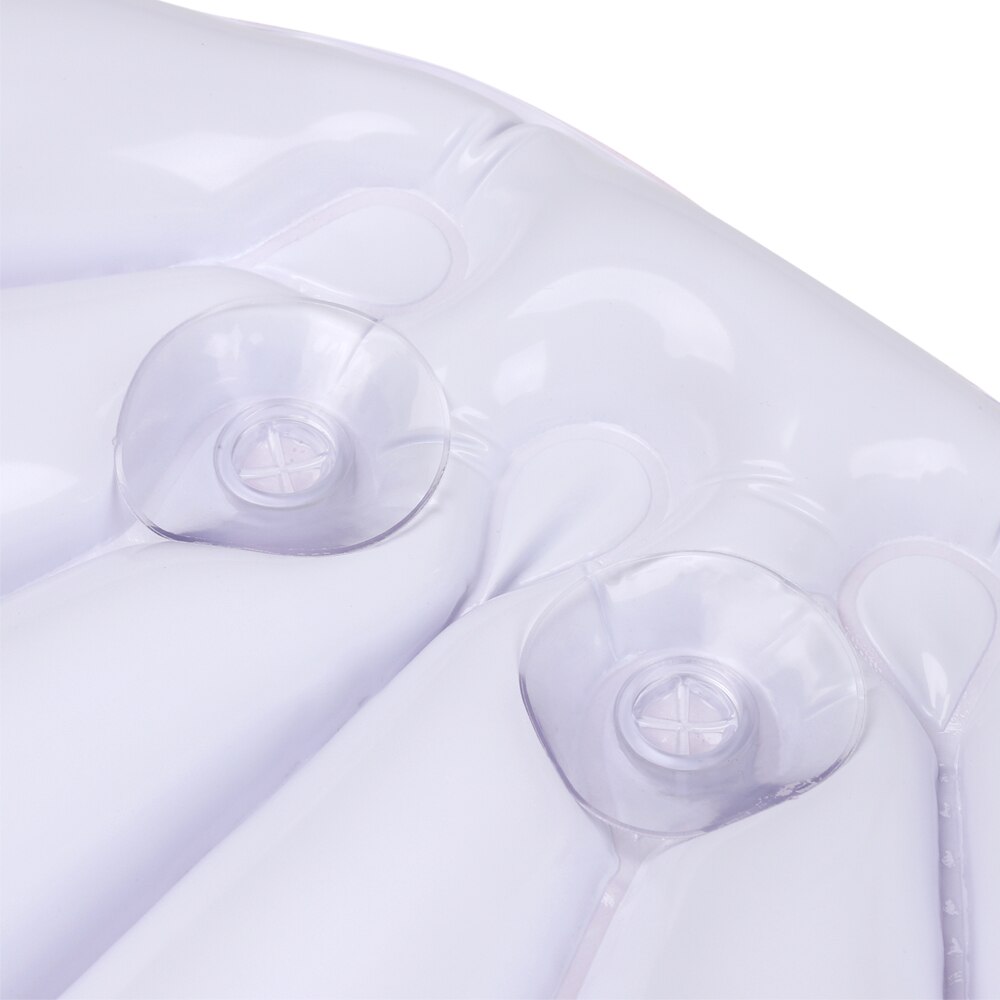 Almohada inflable de baño con ventosas, cojín suave de felpa en forma de abanico para bañera, Spa, soporte para cuello, 1 unidad