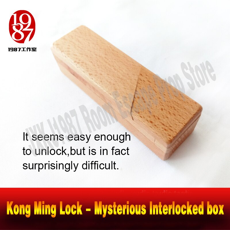 Room escape game prop Kong Ming Lock - Mysterious Interlocked box get the clues hidden in the box real-life chamber takagism