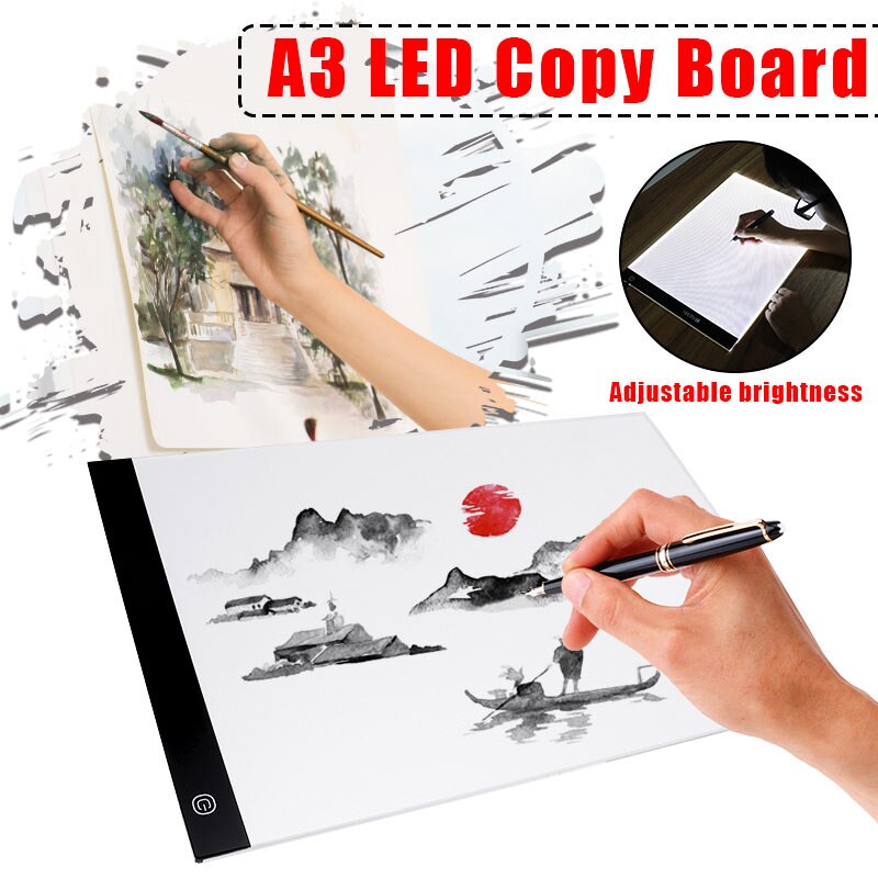 A3 LED Drawing Board LED Graphic Tablet Writing Painting Light Box Tracing Board Digital Drawing Tablet Copy Table LED Board Pad