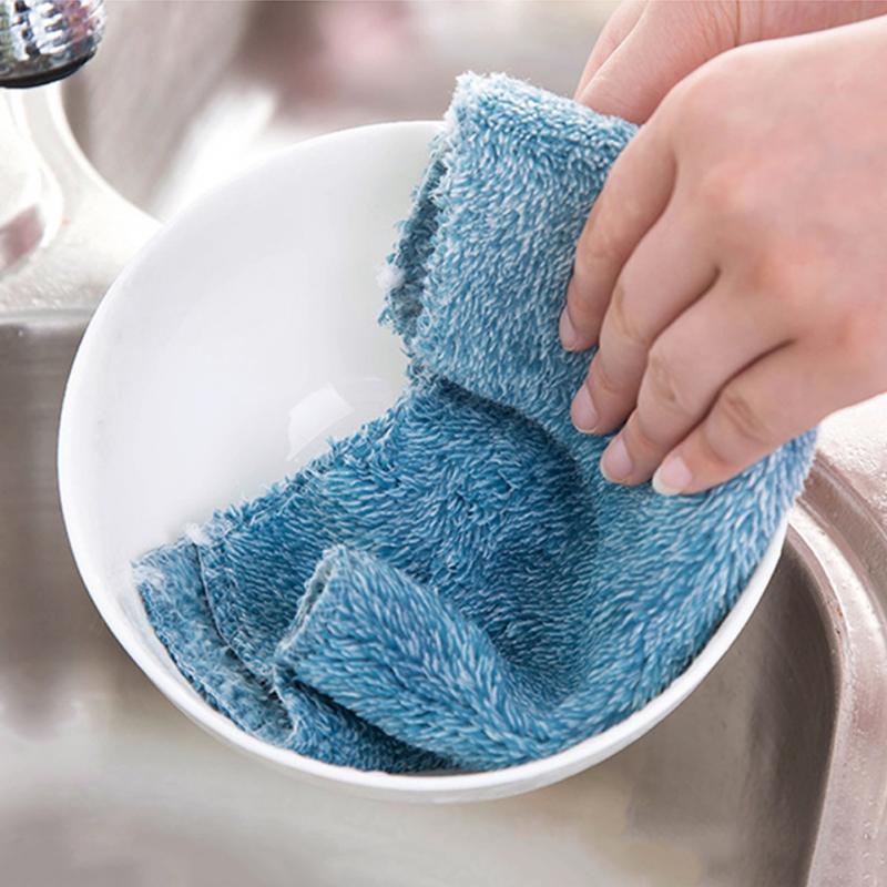 1Pc Microfiber Vaatdoek Super Absorberende Keuken Wassen Doek High-Efficiency Servies Huishoudelijke Reiniging Theedoek Keuken Rag