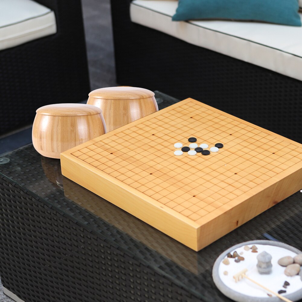 2pcs/Set Wooden Go Chess Game Stones Storage Can Go Chess Storage Container