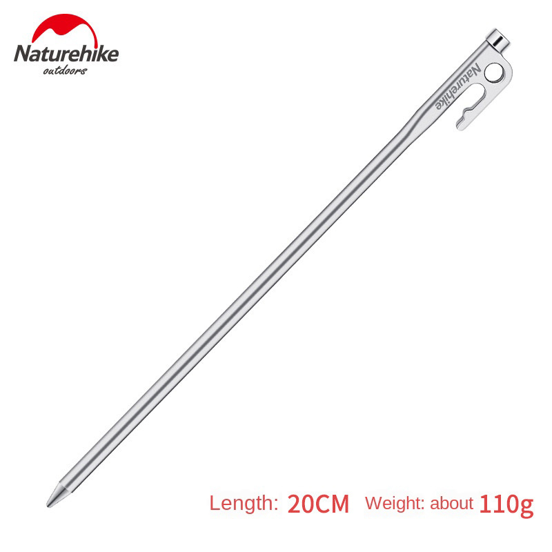 Naturehike Stainless Steel Pegs Garden Tent Stake Large Awning Tent Stake High Strength Camping Stake Outdoor Gear Accessories: 20cm 1pcs