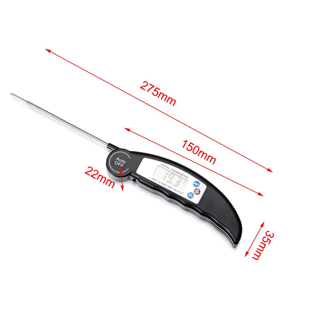 Termómetro Digital para alimentos, sonda para carne y alimentos, aguja de lectura instantánea, termómetros para carne, LCD, cocina plegable, herramientas para barbacoa, Hogar Inteligente