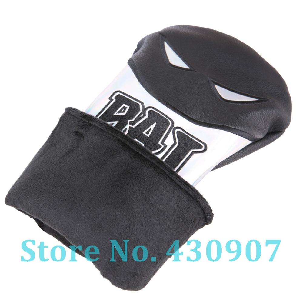 1 unidad de cuero de PU negro con BAT & 1 bordado Golf Club Driver Head Cover Golf Driver cubierta de madera