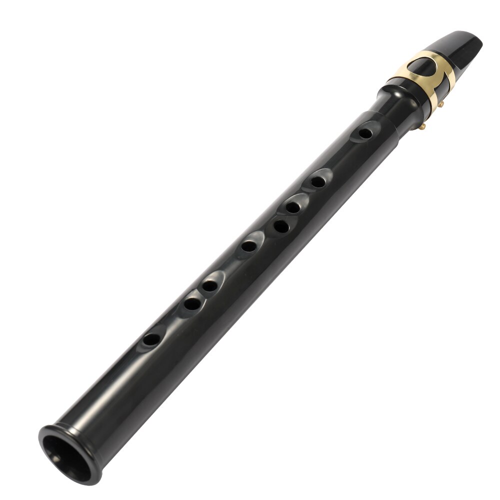 Pocket sax mini saxofon sax portabel liten saxofon med bärväska träblåsinstrument svart/vit