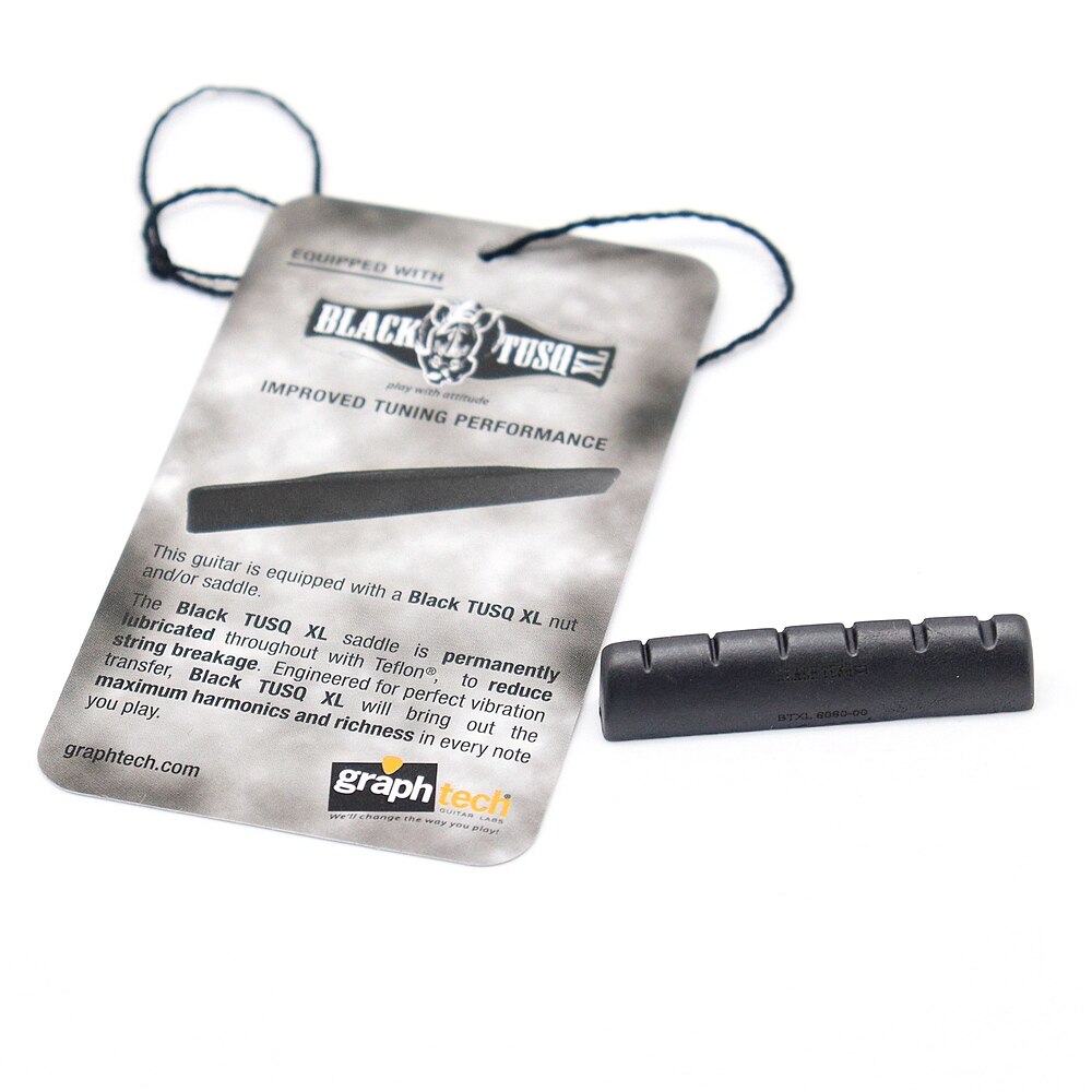 Graph Tech, PT-6060-00 TUSQ XL, 1/4 ", tuerca ranurada de 6 cuerdas para guitarra de estilo epixon, negro