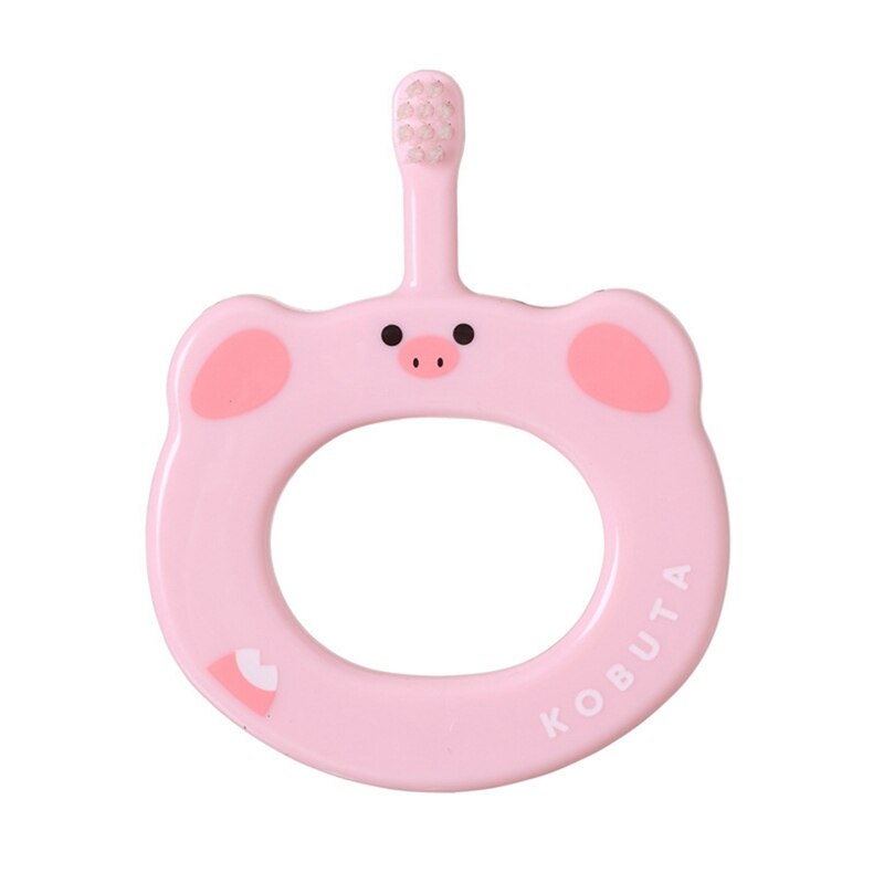 Baby Toothbrush Small Hand Ring Anti-card Throat Soft Hair Toothbrush Training Grip Children's Toothbrush: PK