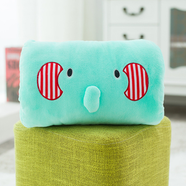 Dessin animé main réchauffement manchon chauffage en peluche oreiller lavable main coussin doigt mains doux 7 couleurs hiver automne: Elephant
