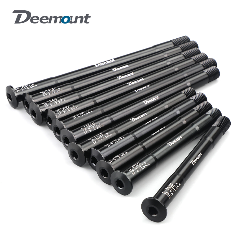 Lightweight Thru Axles M12*P1.5 L120-181mm for Bike Front Rear Fork Dropout Spacing 100/142/148mm CNC-machined Hub Through Shaft