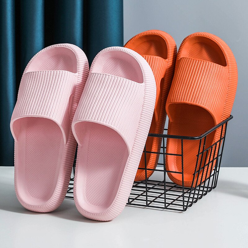 Dikke Zool Thuis Vrouwen Slippers 4.5Cm Hak Dames Platform Platte Schoenen Antislip Eva Woonkamer Indoor slides Vrouwen Slippers