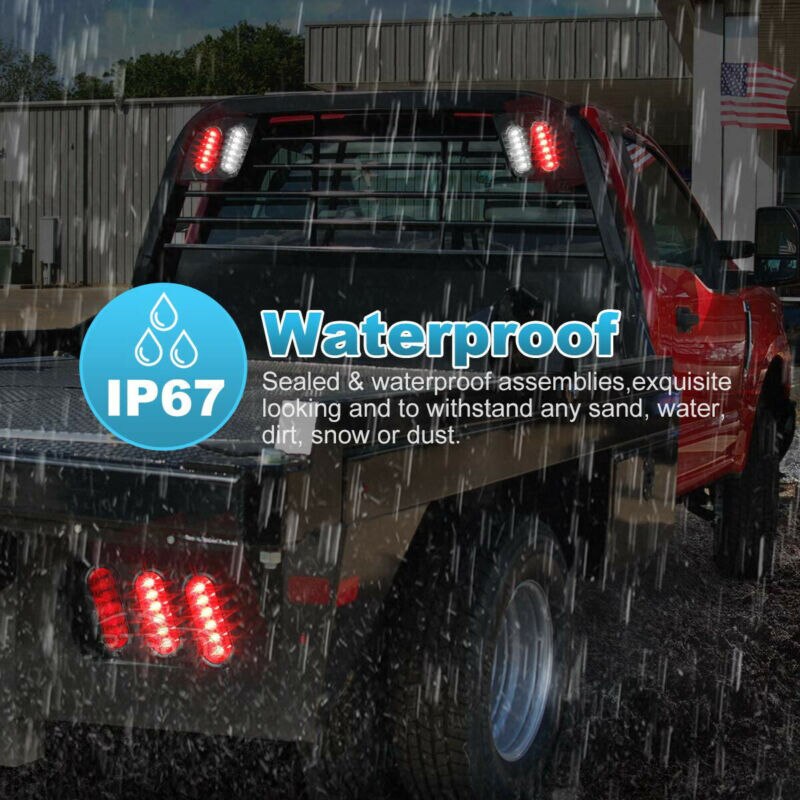 12V Reverse Light Reverse Light 10 LED White 6 inch Tail Lights Backup