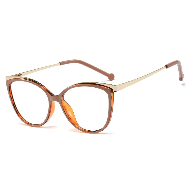 Gafas ópticas ultraligeras para hombre y mujer, monturas para gafas de plástico, de titanio, Retro, con de gato, a la: 4