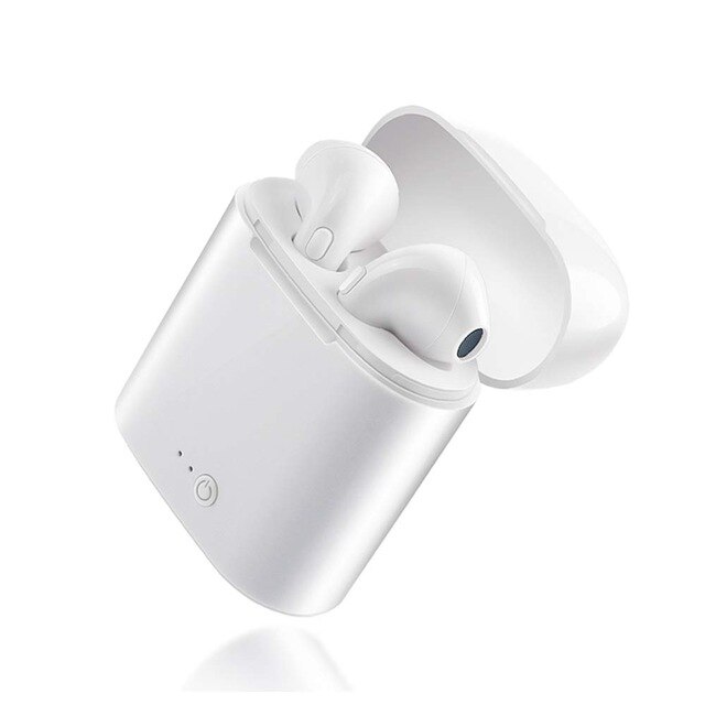 TWS 5.0 Caixa de Carga Esportes Fones de Ouvido Bluetooth Sem Fio com Fones De Ouvido fone de Ouvido fones de Ouvido com Microfone Duplo para IPhone /Android: white no display