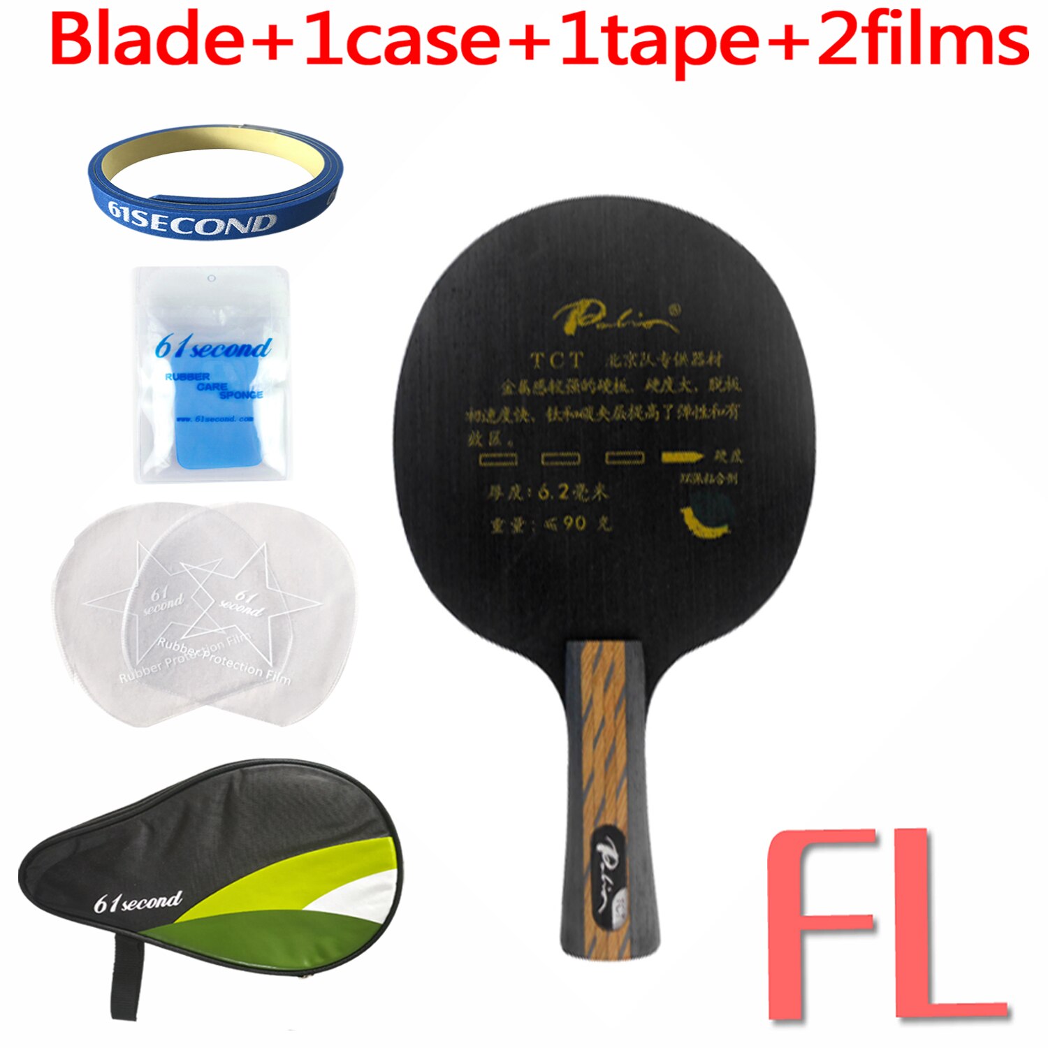 Original palio tct ti + carbon bordtennis pingpong klinge: Fl med hm sag