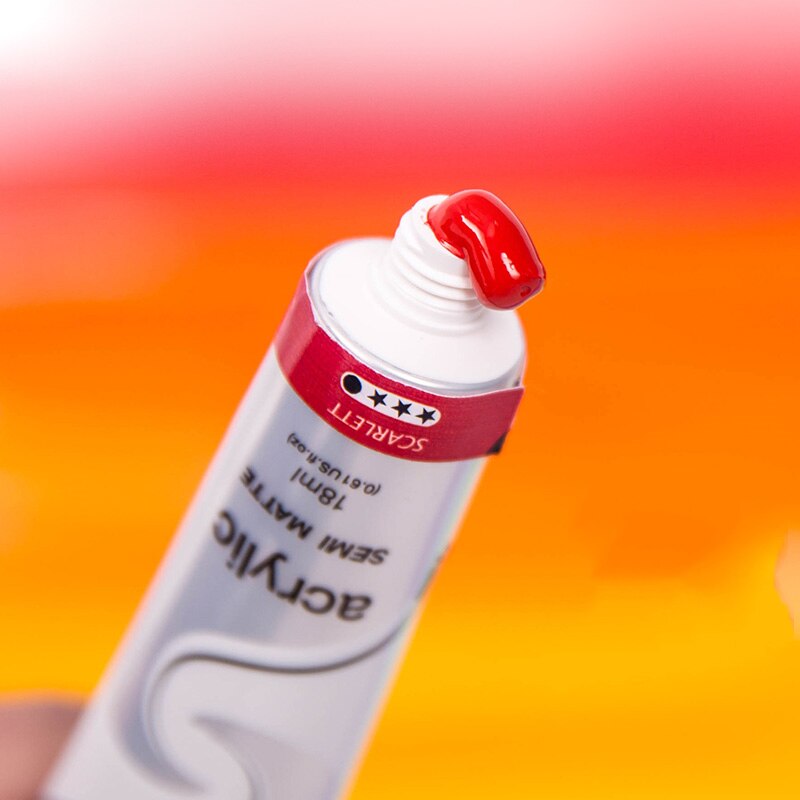 8pcs Metal fluorescent color acrylic paint set hand-painted wall painting textile paint DIY art material oil painting pigment