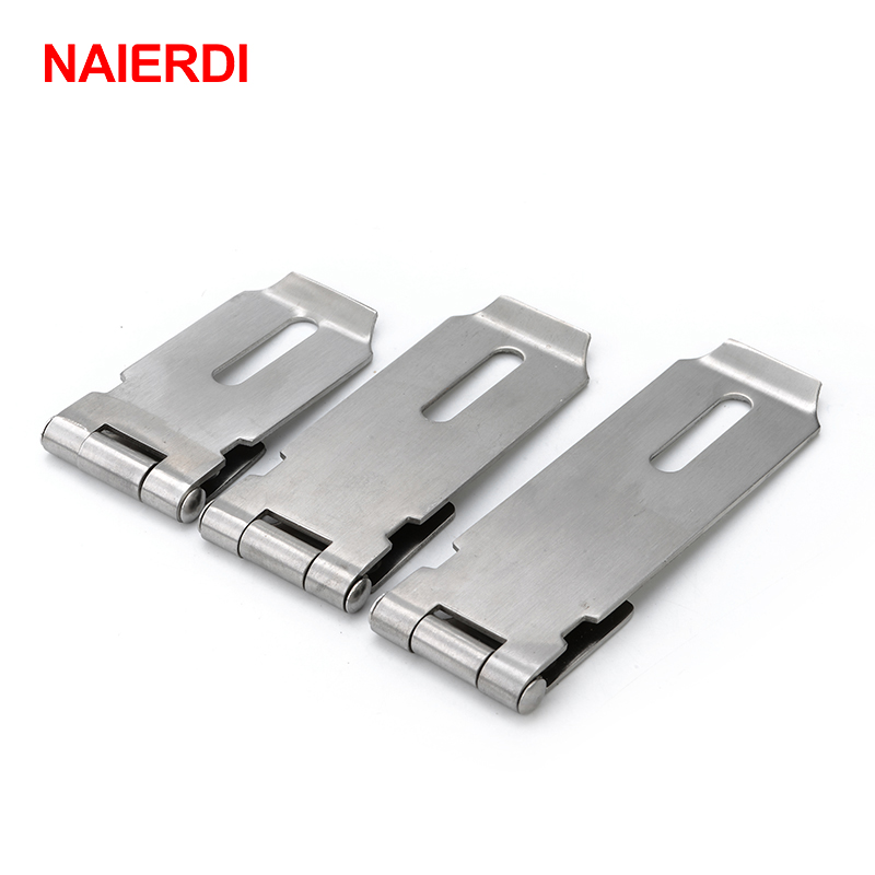 NAIERDI-J7 Cabinet Box Hasp Lock Stainless Steel Case Spring Latch Catch Toggle Locks For Drawer Gate Door Furniture Hardware