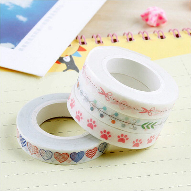 1piece Cartoon Washi Tape Scrapbooking DIY Label High Delicate Pretty Sticker Masking Tape School Office Supply
