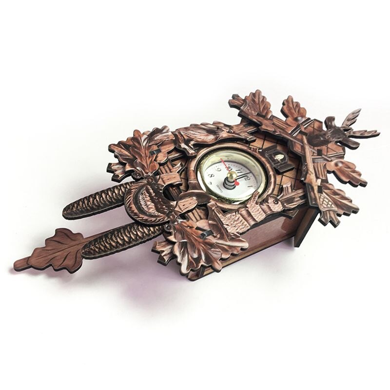 Gtbl-reloj de pared de estilo retro decorativo para el hogar, reloj colgante de pájaro, reloj de cuco de madera, reloj de péndulo para sala de estar, reloj de arte artesanal para casa nueva