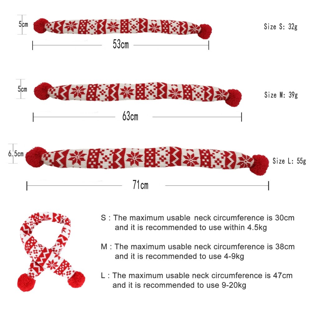 Gorro de punto a rayas cálido para perros, bufanda, Collar, disfraz de cachorro de peluche, ropa de Navidad, disfraz de perro de Santa, Cosplay