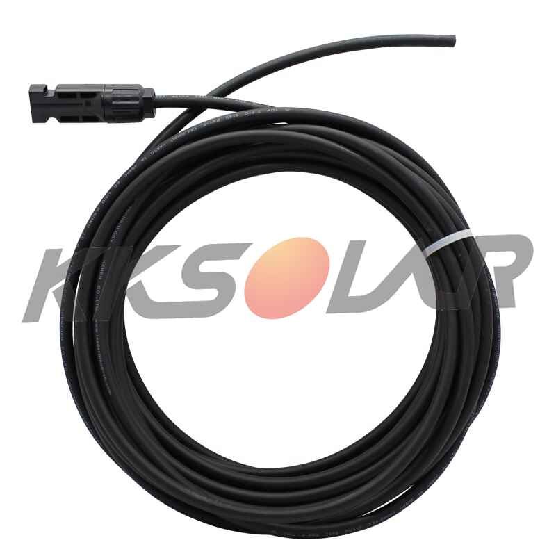 Solar Cable Pv Wire Extension Met Solar Connector Pv Kabel Koperdraad 6mm2 10 Awg Zwart En Rood