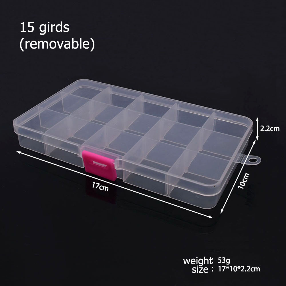 6-32 Compartments Plastic Storage Box Organizer Jewelry Container with Dividers for Beads Art DIY Crafts Sewing Jewelry Supplies: Pink
