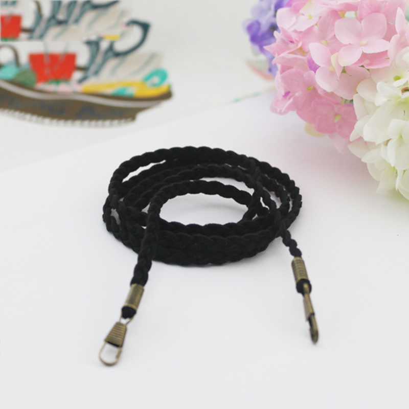 Woven Bag Chain Strap Replacement for Purse Handbag Shoulder Bag Accessories Bag Straps for Small Handbags Chain Strap: Black