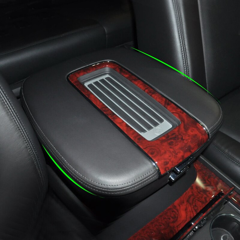 Auto Accessoires Center Console Deksel Armsteun Box Lederen Cover Sticker Trim Voor Cadillac Escalade 2007