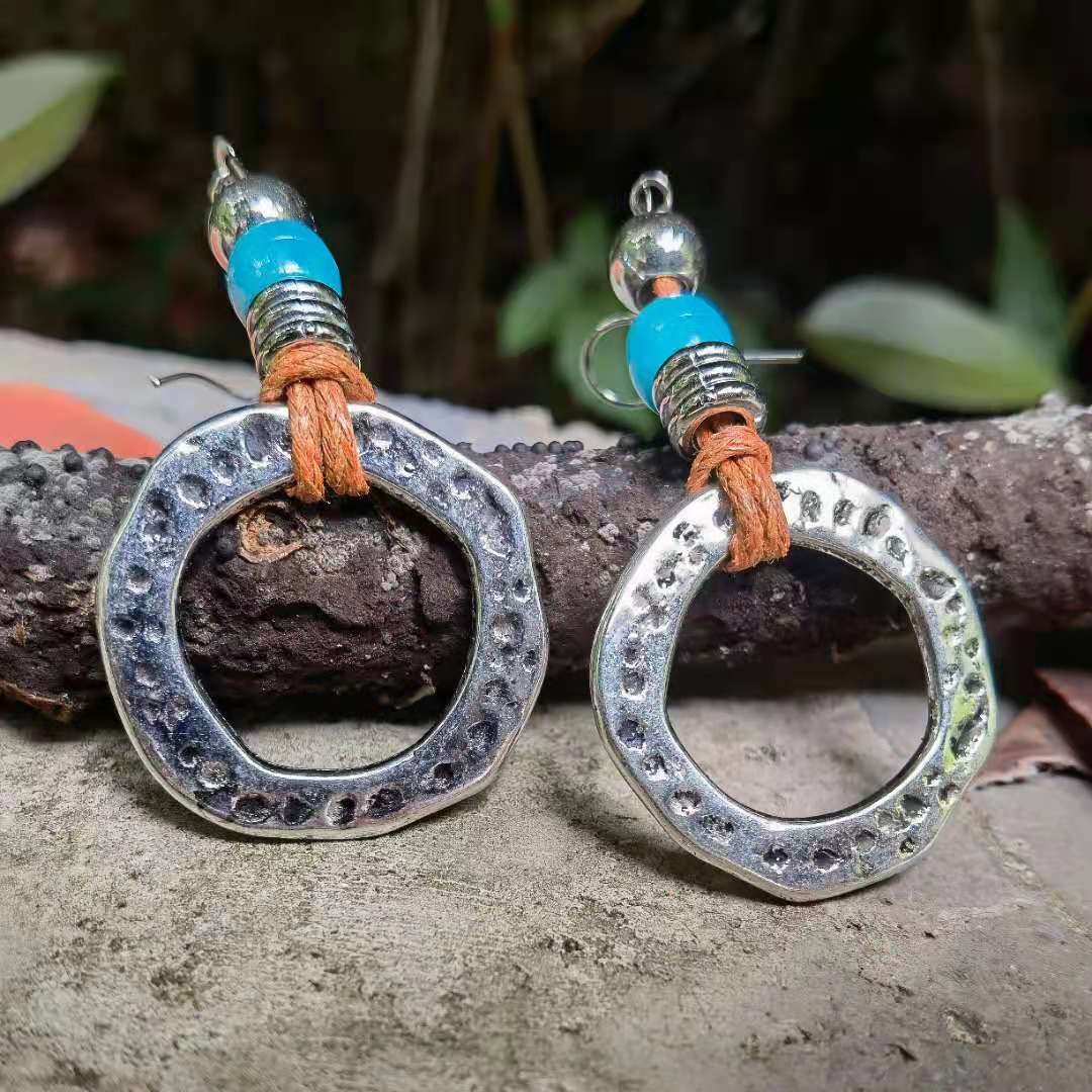 Pendientes de cuero grandes, pendientes de cuero con Concha en espiral, pendientes bohemios