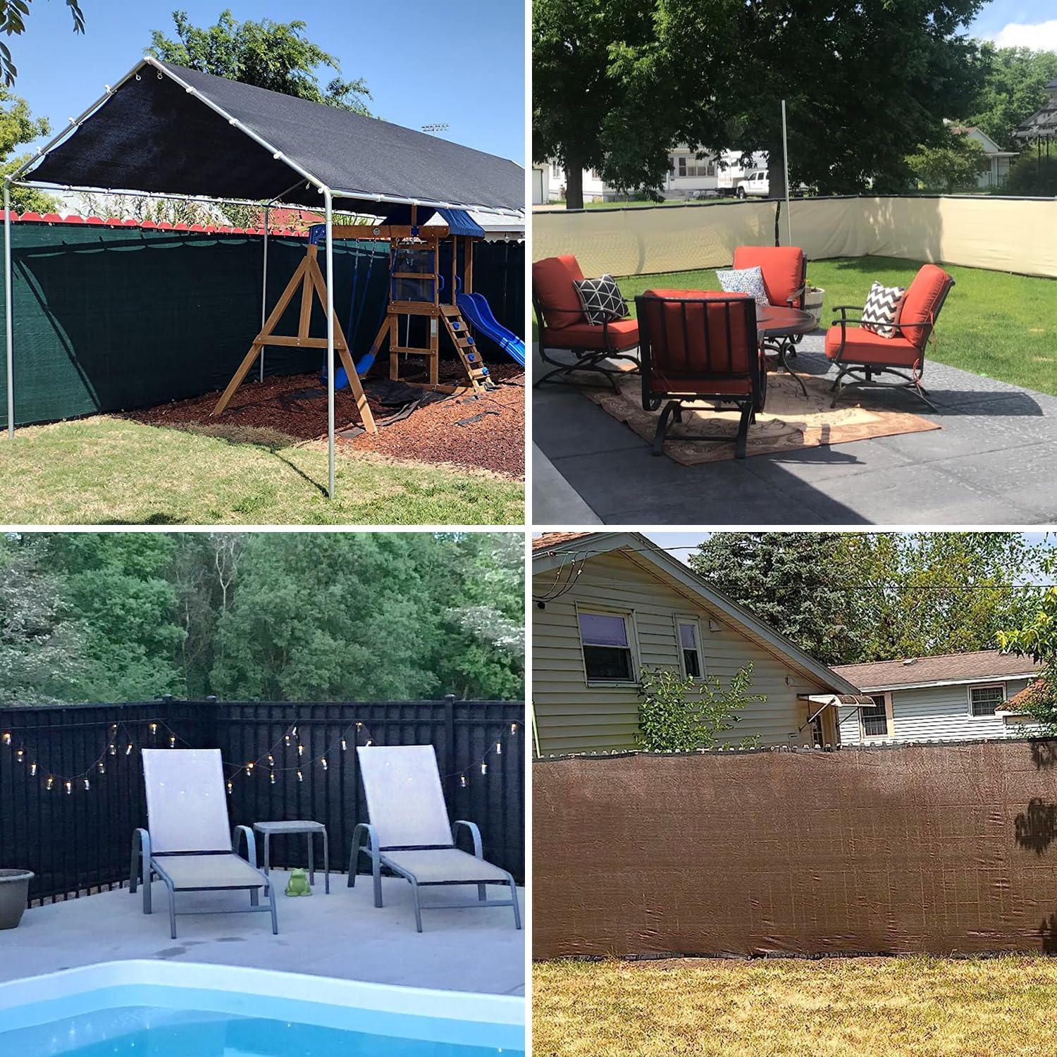 Privacyscherm met doorvoertules, buitenvoorruithek die privacyscherm UV-verstopping bedekt voor achtertuin, tuin, terras