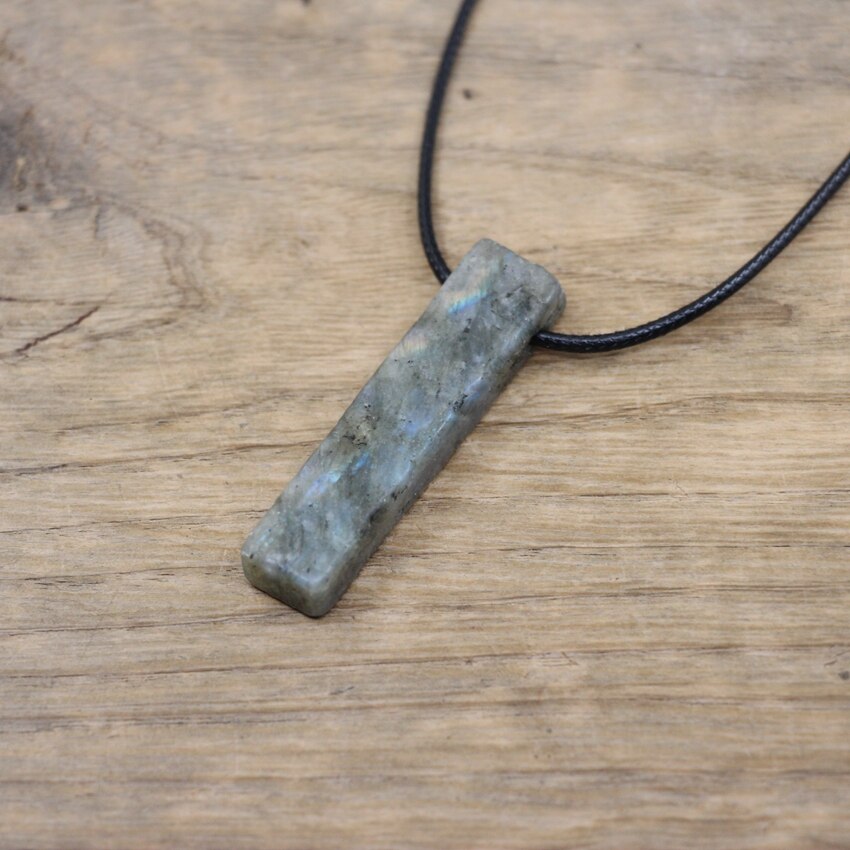 Collier de pendentifs en pierre brute Reiki pour femmes, bijoux naturels Gmes, quartz Rose, Citrines, œil de tigre, Agates, QC3013: Labradorite