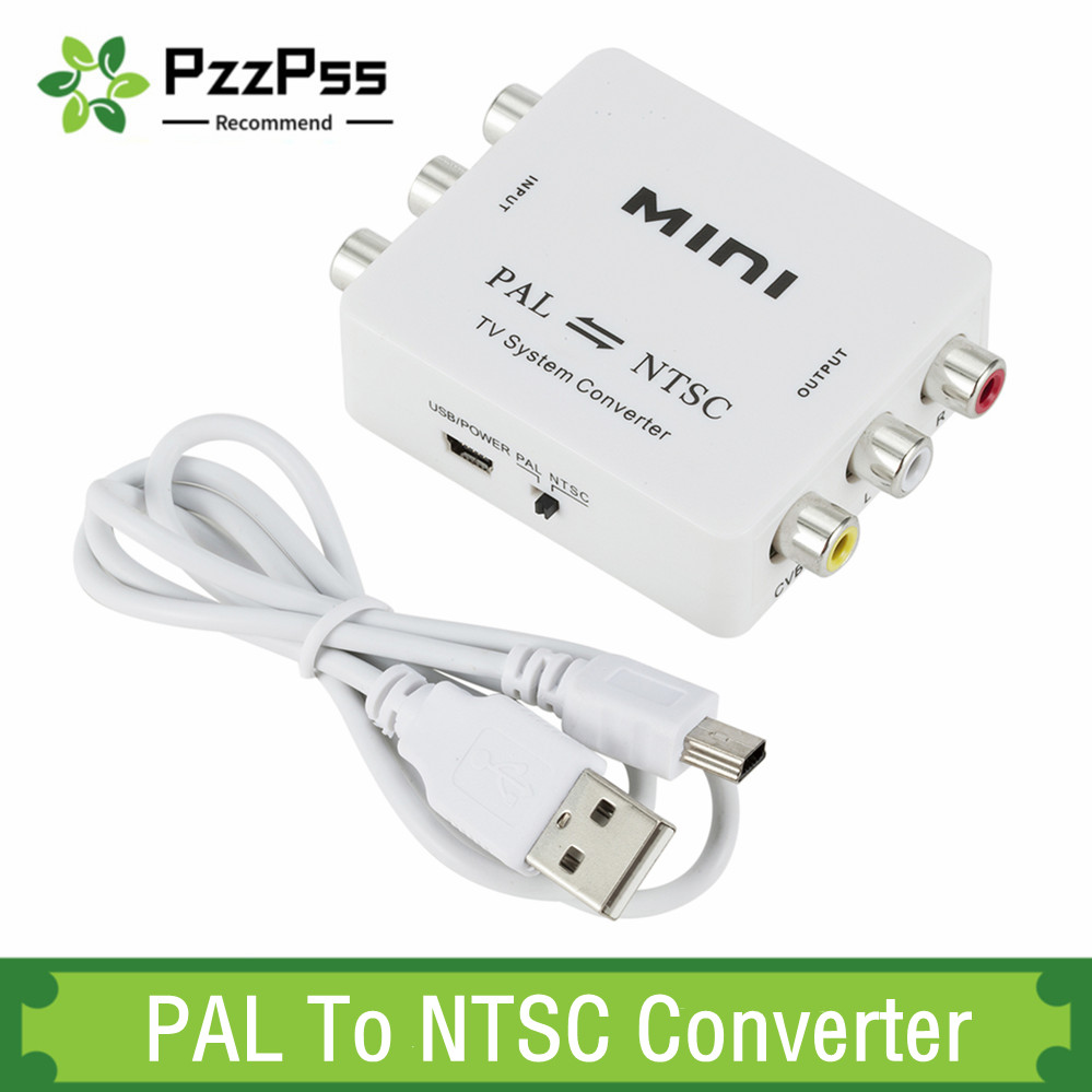 Conmutador convertidor de sistema de TV bidireccional Mini PAL NTSC, convertidor de conexión compuesta de TV bidireccional PAL a NTSC NTSC a PAL