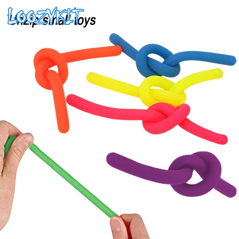 6pcs/pack Stretchy String Kids Childrens Fidget Stress Relief Sensory Toy: Default Title