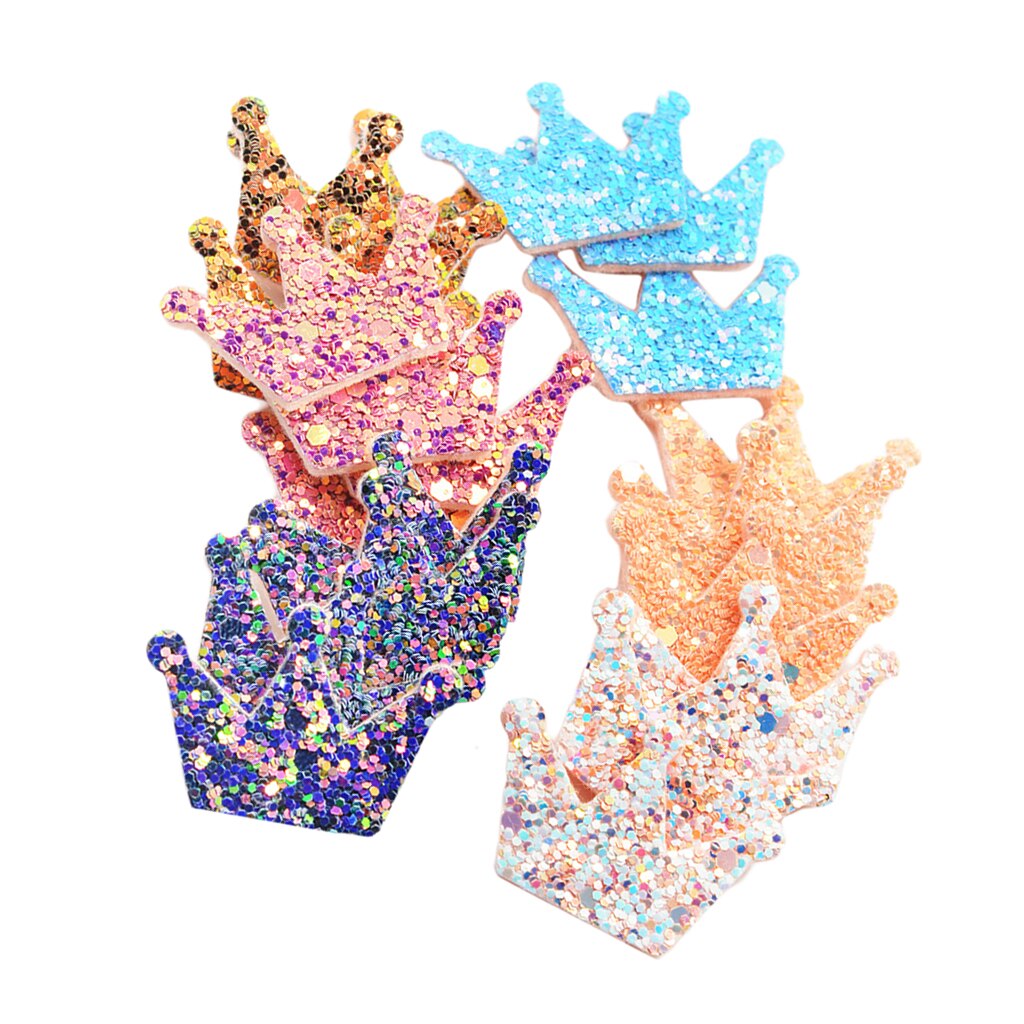 6 stuks pailletten kroon hoofdband set glitter kronen prinses kronen
