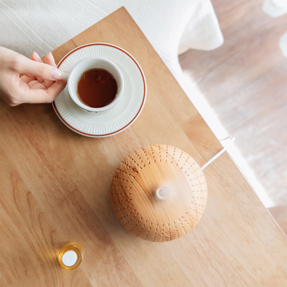 Aroma Diffuser Usb Luchtbevochtiger Ultrasone Essentiële Olie Diffuser 7 Kleur Led Gradiënt Luchtverfrisser