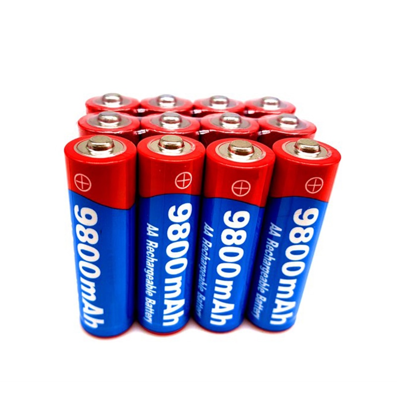 100% Aa Oplaadbare 1.5V 9800Mah 1.5V Ni-Mh Oplaadbare Aa Batterij Voor Led Licht Speelgoed camera Microfoon