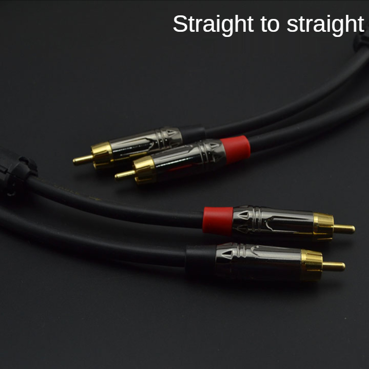 Cable Hifi doble rca, , 2RCA macho a macho, grado de Audio para enchufe doblado en ángulo recto de 90 grados