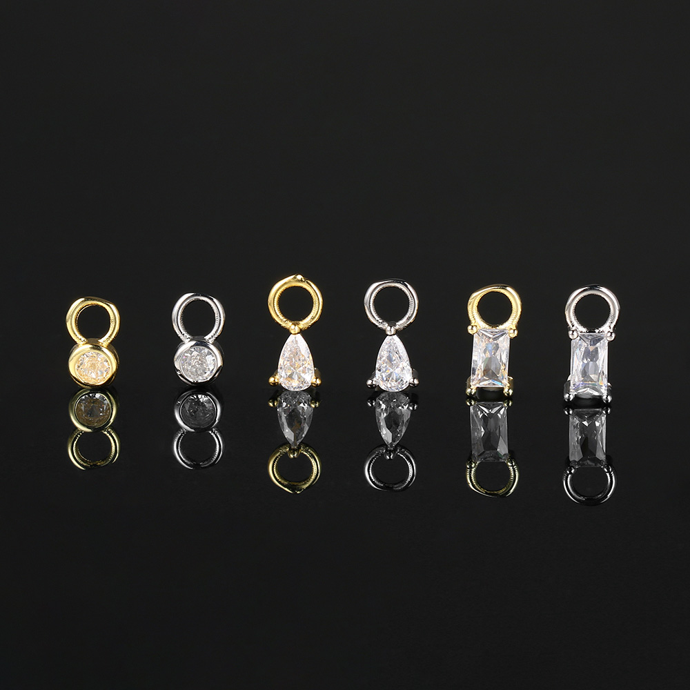 1PC Little Star Moon Snake Crystal Charms Pendant Helix Daith Earrings for Women Hanging Matching Piercing Lobe Tragus Jewelry