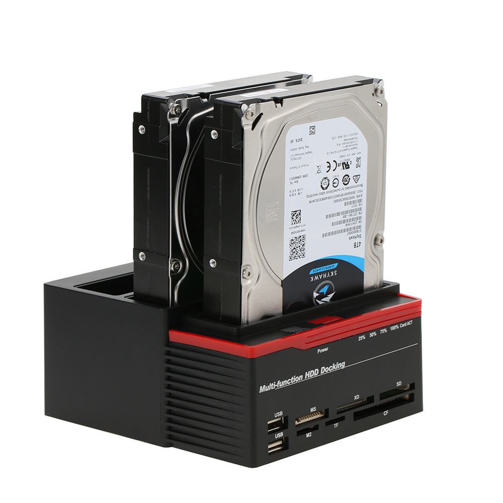 Multifunctionele 2.5 &quot;/ 3.5&quot; Usb 3.0 Naar 2 Sata Poorten 1 Ide Poort Externe Hdd Harde Schijf Docking station Kaartlezer USB3.0 Hub
