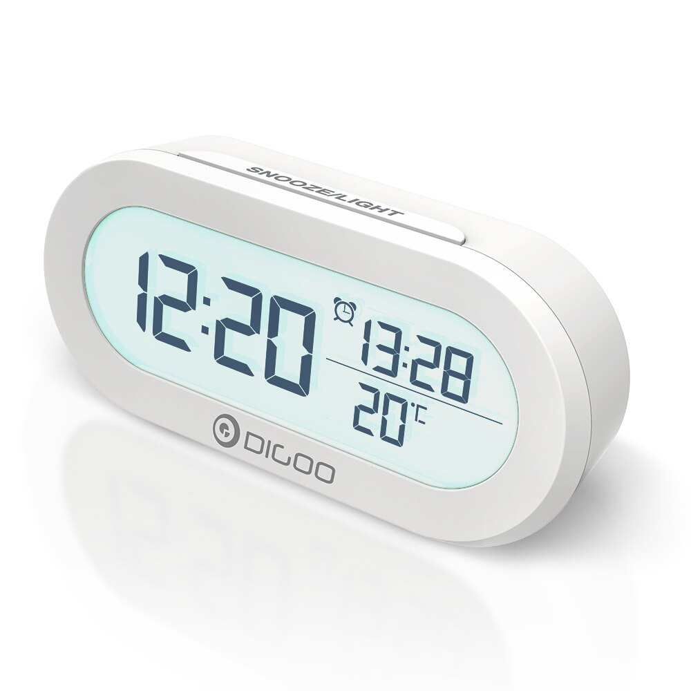 DIGOO LED Digital Alarm Clock Backlight Snooze Mute Temperature Display Desktop Electronic Backlight Table Clocks Desktop Clock: Default Title