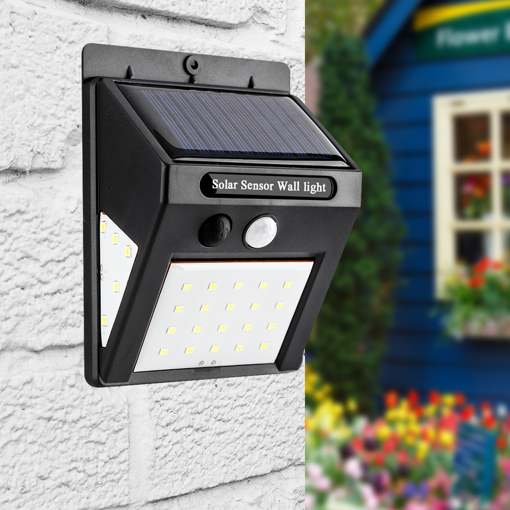20/30/48 ledet sollys solenergi pir bevægelsessensor væglys udendørs vandtæt energibesparende gadehave sikkerhedslampe