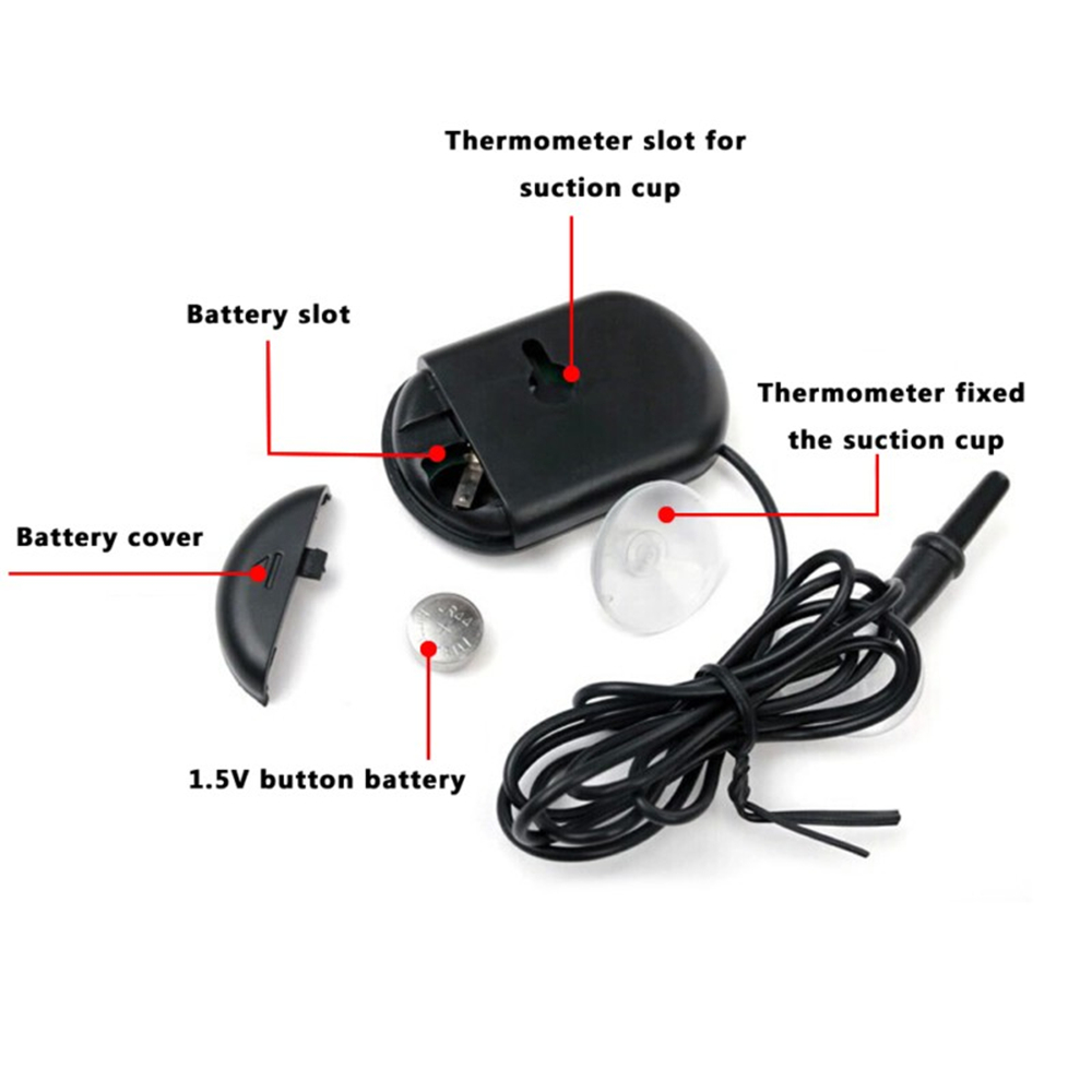 Aquarium Digital LCD Screen Thermometer Sensor Water Controller Smart Temperature Fish Tank Terrarium Alarm Pet Tool Aquatic