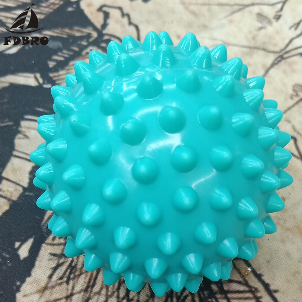 Fdbro 7cm pvc såler pinnsvin sensorisk trening grip ballen bærbar fysioterapi ball fitness pvc hånd massasje ball gratis innlegg: Himmelblå