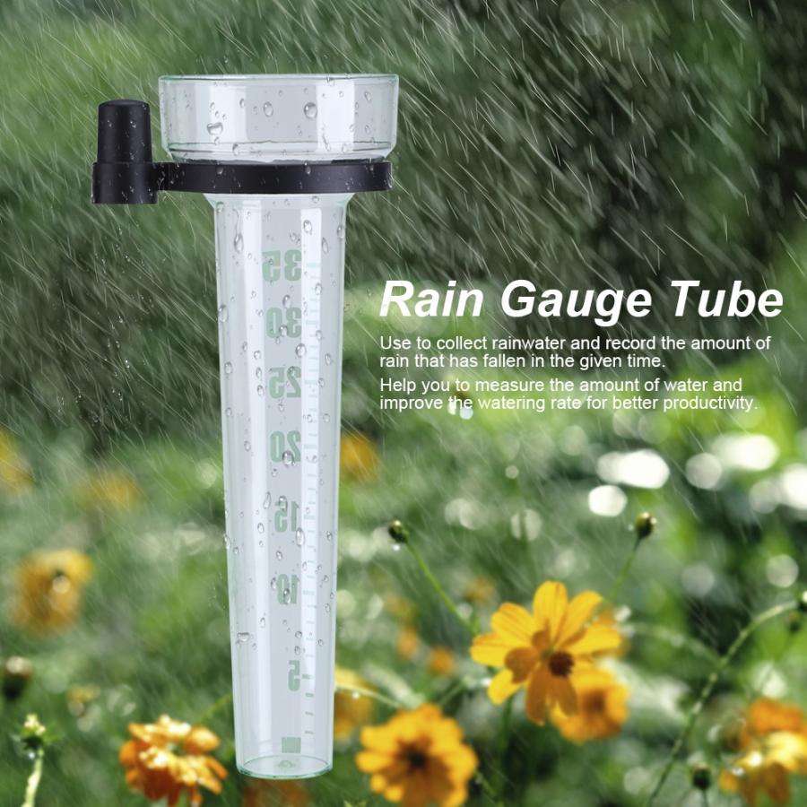 35mm 24.5cm / 9.65inch Plastic Rain Gauge Tube Accurate Measurement for Garden Outdoor Yard Capacity for Garden Field Yard